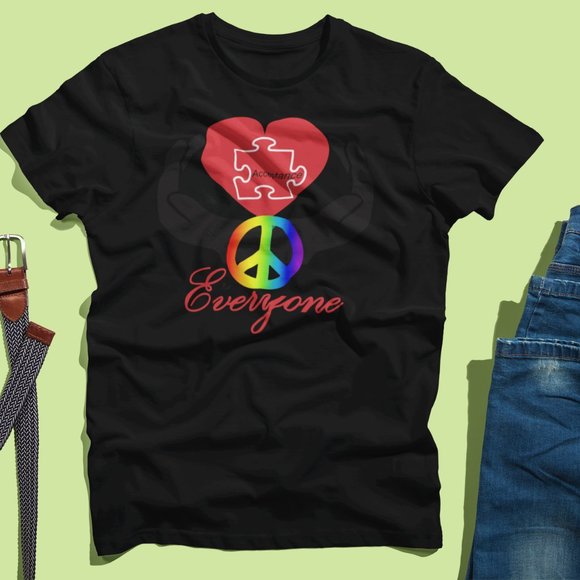 NEW XL Gildan Black T-Shirt Acceptance for Everyone - Picture 6 of 6